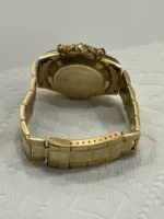 Montre homme chronographe automatique Genève 18 carats avec date et bracelet 18 carats - 137 grammes - Image 5