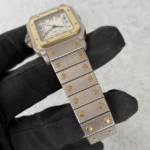 Montre Cartier Santos Carrée bimétallique 1172961, date automatique, 1996 - Ensemble complet - Image 4