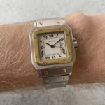 Montre Cartier Santos Carrée bimétallique 1172961, date automatique, 1996 - Ensemble complet - Image 18