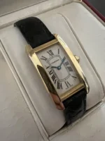 Montre Cartier Tank Américaine, petite, 2000, or jaune massif 18 carats, réf. 1710, boîte et papiers, W2601556 - Image 17