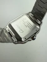 Montre automatique Cartier Santos 2018, cadran blanc, 39,8 mm, acier, WSSA0009 B+P - Image 2