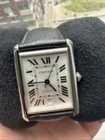 Montre automatique Cartier Tank Must XL 2022 en acier inoxydable WSTA0040 4324, ensemble complet - Image 12