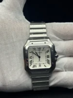 Montre Cartier Santos Grand Modèle WSSA0018 pour Homme en Acier Inoxydable 2023 - Image 14