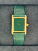 Montre Cartier Tank Louis Cartier verte 2023, grand modèle, boîtier en or 18 carats de 33,7 mm - Image 9