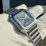 Montre Cartier Santos Grand Cadran Vert WSSA0062, 2024, Très bon état - Boîte et Papiers - Image 5