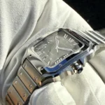 Montre Cartier Santos Grand Cadran Vert WSSA0062, 2024, Très bon état - Boîte et Papiers - Image 13