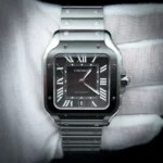 Montre Cartier Santos de Cartier 39,8 mm, cadran gris, bracelet en acier, 2025 (WSSA0037) - Image 7