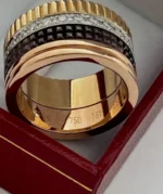 Auth Boucheron Quatre Classique Large Diamond Ring 18K, Size 51 - Image 5