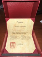 Bracelet Cartier authentique en or blanc 18 carats et 4 diamants, taille 18, avec boîte et certificat - Image 7