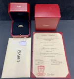 Bague CARTIER Love, petit modèle, en or jaune 18 carats 750, pavée de 88 diamants, B4083300 - Image 4