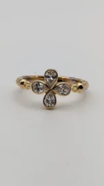 Bague Cartier en or tricolore 18 carats et diamants, taille 54 (UE) - 6,75 (US) - avec boîte