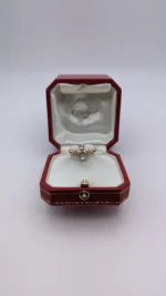 Bague Cartier en or tricolore 18 carats et diamants, taille 54 (UE) - 6,75 (US) - avec boîte - Image 9