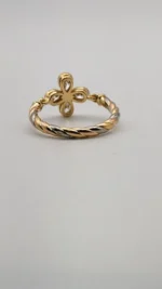 Bague Cartier en or tricolore 18 carats et diamants, taille 54 (UE) - 6,75 (US) - avec boîte - Image 3