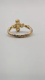 Bague Cartier en or tricolore 18 carats et diamants, taille 54 (UE) - 6,75 (US) - avec boîte - Image 2