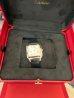 Montre Cartier Santos 31,5 mm WSSA0085 Dumont en acier inoxydable d'occasion - Image 7