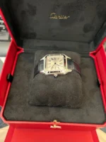 Montre Cartier Santos 31,5 mm WSSA0085 Dumont en acier inoxydable d'occasion - Image 5