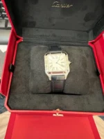 Montre Cartier Santos 31,5 mm WSSA0085 Dumont en acier inoxydable d'occasion - Image 4