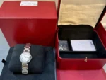 Montre Cartier Ballon Bleu QTZ 28 mm pour femme avec lunette sertie de diamants - Coffret complet