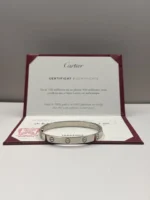 Bracelet Cartier LOVE en or blanc 18 carats, taille 17, coffret complet et certificat - Image 4