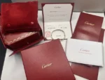 Bracelet Cartier LOVE en or blanc 18 carats, taille 17, coffret complet et certificat