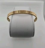 Bracelet Cartier Love en or jaune 18 carats, taille 18, fermoir à vis, neuf, avec boîte et papier - Image 8