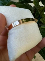 Bracelet Cartier Love en or rose 18 carats, nouvelle version, taille 16, avec boîte et papiers - B4000 - Image 3