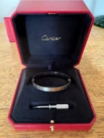 Bracelet jonc vissé Cartier Love en or blanc 18 carats 2022 - Image 4