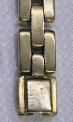 Bracelet Cartier Panthère à 3 rangs en or jaune 18 carats, très bon état - Image 2