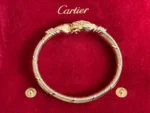 Bracelet Cartier Panthère Cougar Trinity en or jaune, blanc et rose 18 carats, service 2025 - Image 18