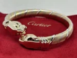 Bracelet Cartier Panthère Cougar Trinity en or jaune, blanc et rose 18 carats, service 2025 - Image 16