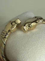 Bracelet Cartier Panthère Cougar Trinity en or jaune, blanc et rose 18 carats, service 2025 - Image 13