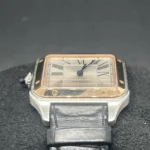 Montre homme Cartier Santos Dumont W2SA0011, cadran argenté, boîte et papiers - Image 8