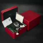 Montre Cartier Santos Medium en acier inoxydable avec cadran vert, 41,9 x 35,1 mm, WSSA0061, ensemble complet