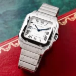 Montre Cartier Santos Medium Blanche 2021 Romaine 35 mm Acier Inoxydable Automatique WSSA0029 - Image 10