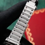 Montre Cartier Santos Medium Blanche 2021 Romaine 35 mm Acier Inoxydable Automatique WSSA0029 - Image 6