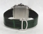 Montre Cartier Santos Wssa0062 Grand Modèle Cadran Vert SS Coffret Carte de Garantie - Image 10