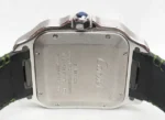 Montre Cartier Santos Wssa0062 Grand Modèle Cadran Vert SS Coffret Carte de Garantie - Image 9