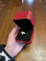 Bague Love classique Cartier avec 3 diamants en or jaune, taille 58 - Image 12