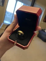 Bague Love classique Cartier avec 3 diamants en or jaune, taille 58 - Image 9