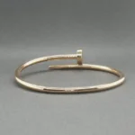 Estate Cartier 18K Rose Gold Juste En Clou Classic Bracelet - Image 7