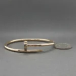Estate Cartier 18K Rose Gold Juste En Clou Classic Bracelet - Image 4