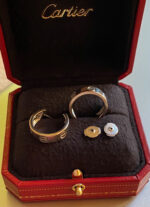 Créoles Cartier LOVE *Modèle Classique* Or blanc 750 18 carats