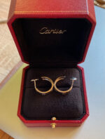 Créoles Cartier LOVE *Modèle Classique* Or blanc 750 18 carats - Image 3