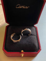 Créoles Cartier LOVE *Modèle Classique* Or blanc 750 18 carats - Image 5