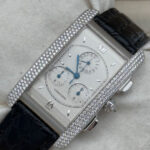 Cartier Tank Américaine Chrono 18 carats, sertissage diamants d'origine - Image 7