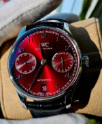 IWC Portugaise Automatique 7 Jours Bordeaux Rouge IW500714 - Image 6