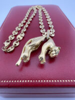 Chaîne en or 750 + pendentif panthère 18 carats style Cartier, 65 g - Image 5
