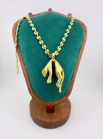Chaîne en or 750 + pendentif panthère 18 carats style Cartier, 65 g - Image 9