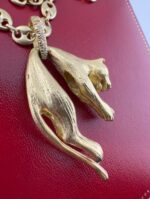 Chaîne en or 750 + pendentif panthère 18 carats style Cartier, 65 g - Image 7