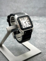 Montre Cartier Santos 100 XL 2656 en acier et lunette caoutchouc - Image 5